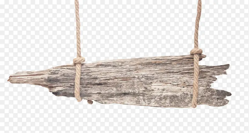 棕色带斑点用绳子挂着的木板实物