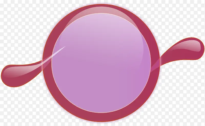紫色圆形标题框