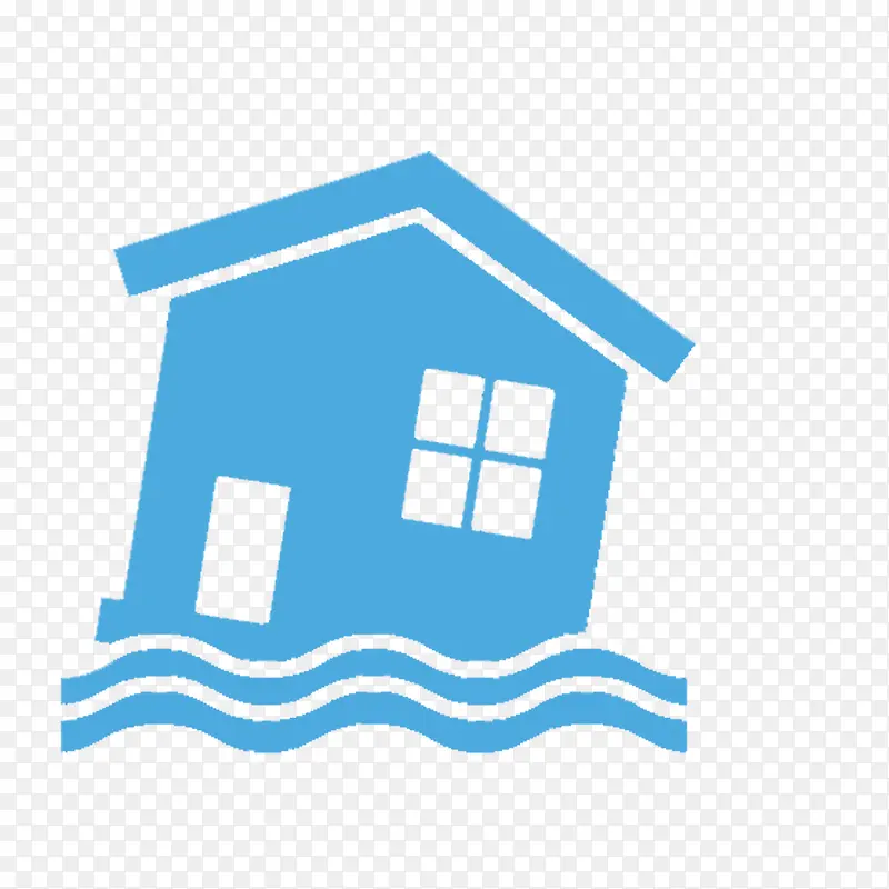 洪灾房屋保险图标