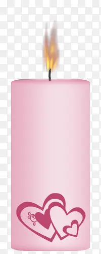 粉红色蜡烛