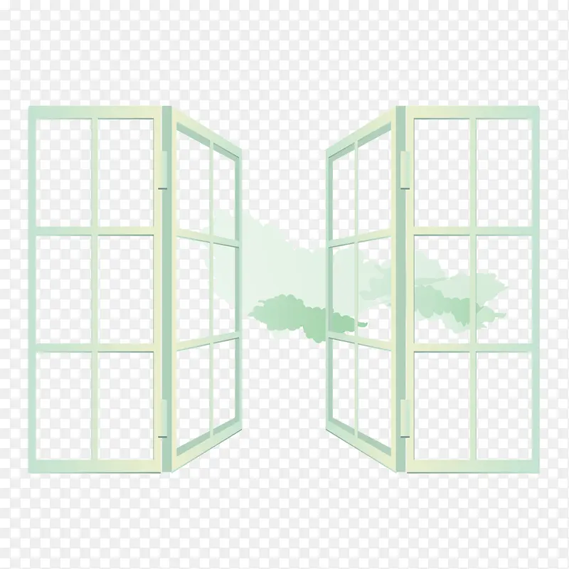 矢量绿色网格窗户开窗PNG图片素材下载_图片编号7973092-PNG素材网