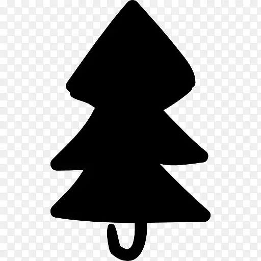 圣诞树手工符号图标