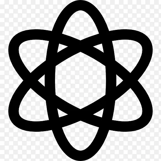 原子的形状。科学图标
