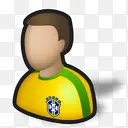 巴西球员足球体育运动中风