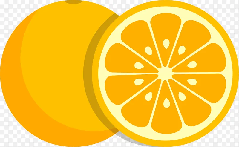黄色扁平美味橙子