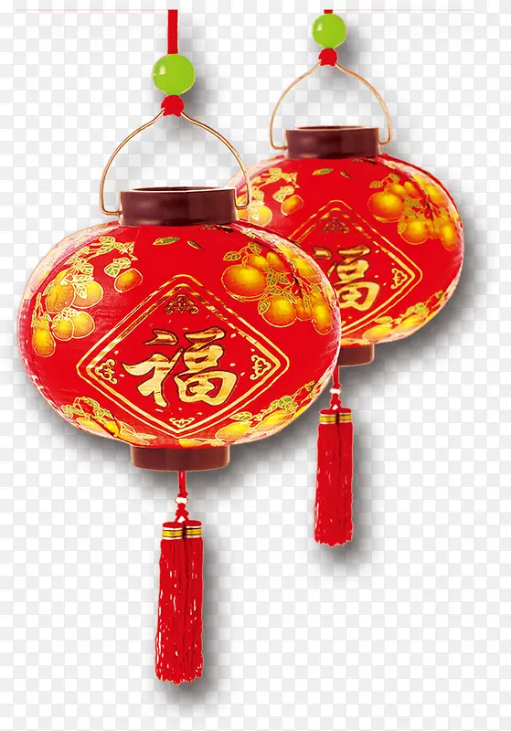 福字灯笼，淘宝素材，红色，节日
