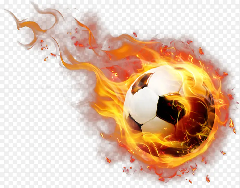 创意火焰足球免抠图