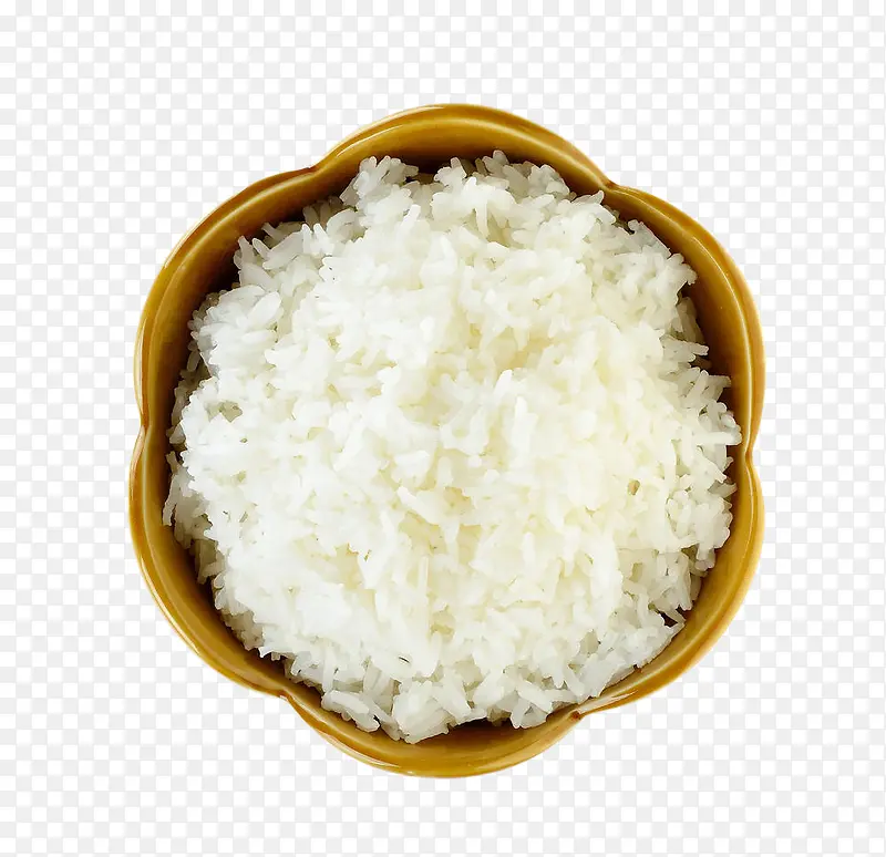 一碗白色蒸大米饭