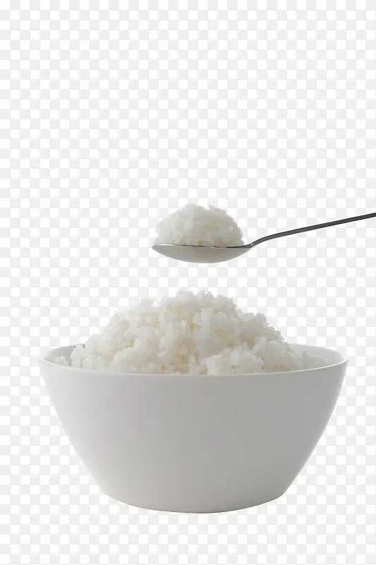 一碗白色大米蒸饭
