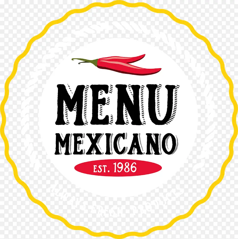 墨西哥菜单标签