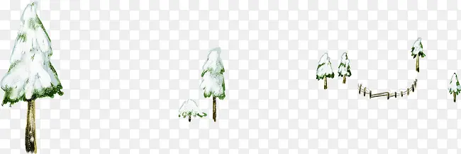 雪中的树木