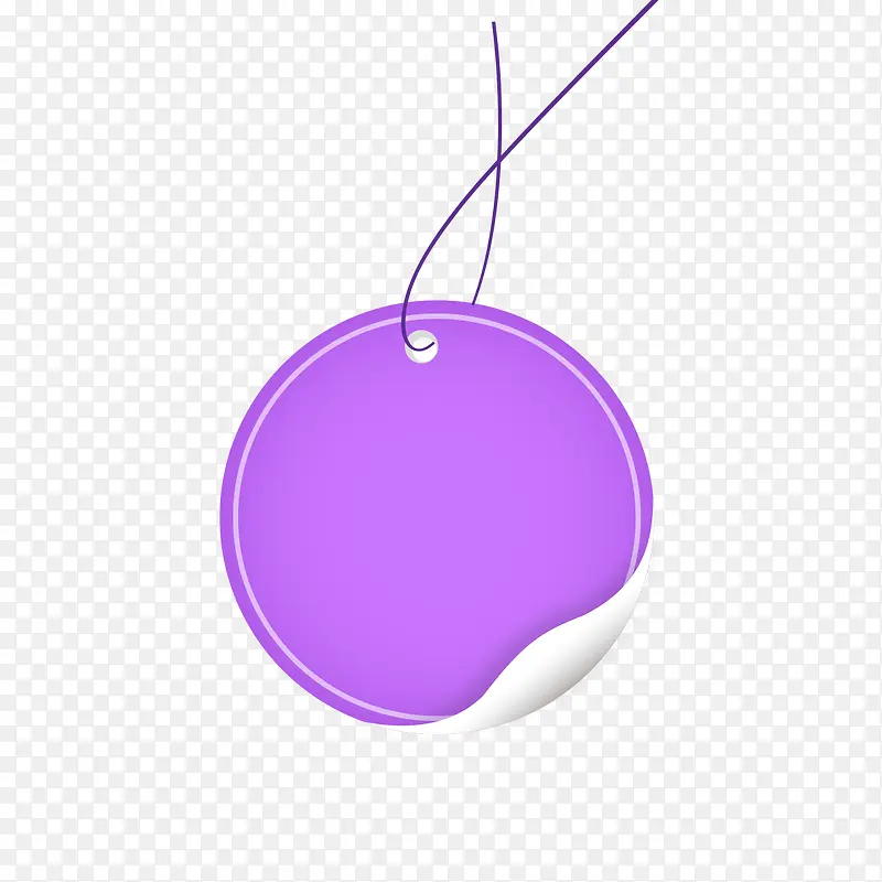 紫色圆形吊牌