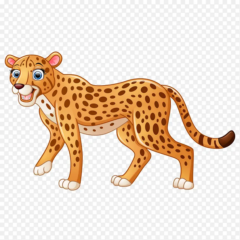 卡通动物园的豹子动物设计