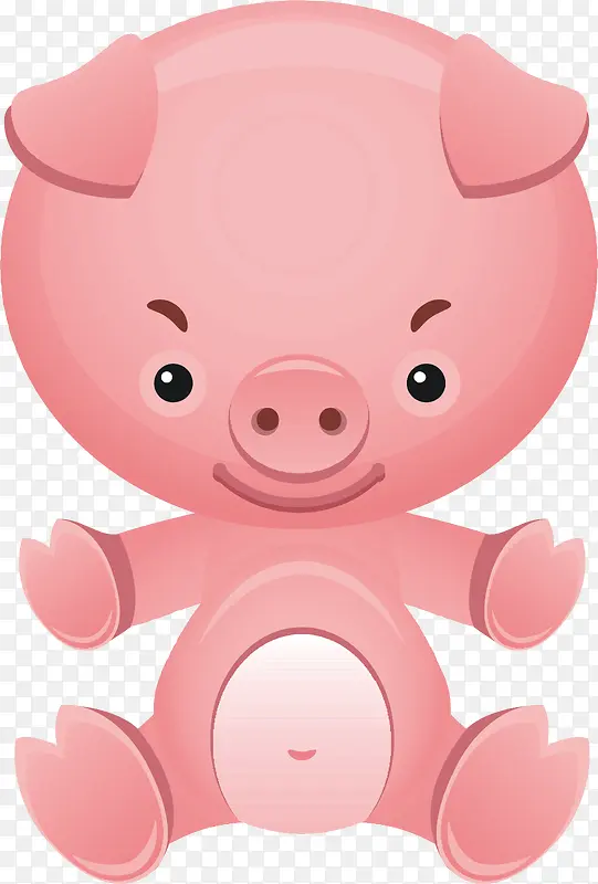春节卡通生肖粉色猪
