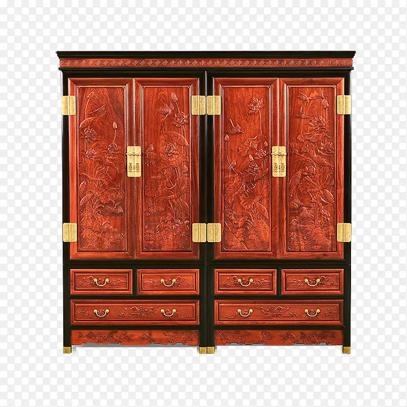 古典红色中式家具设计