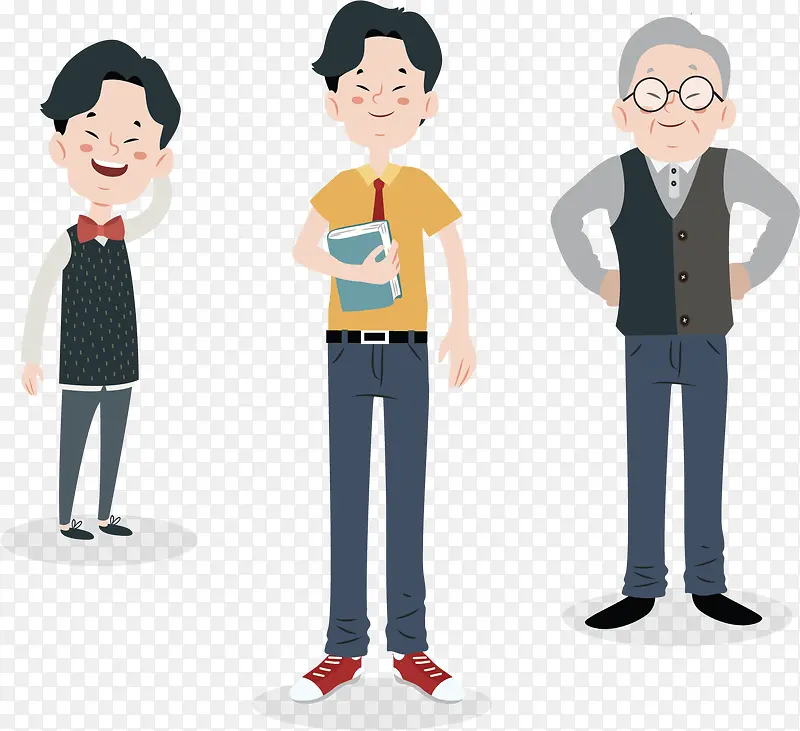 老中青三代男人形象PNG图片素材下载_图片编号7996536-PNG素材网