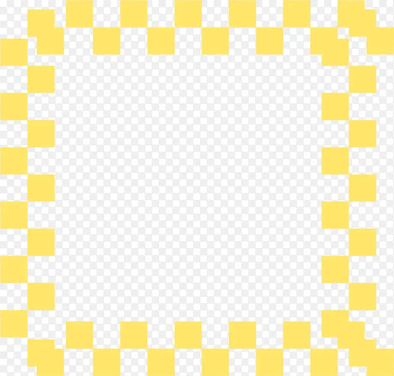 矢量手绘个性黄色边框