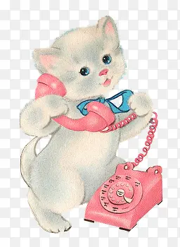 打电话的小猫