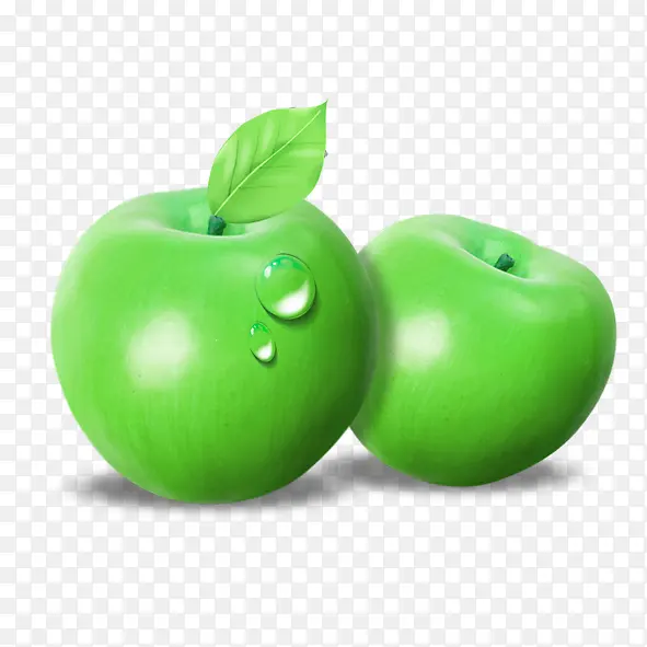 绿色矢量苹果