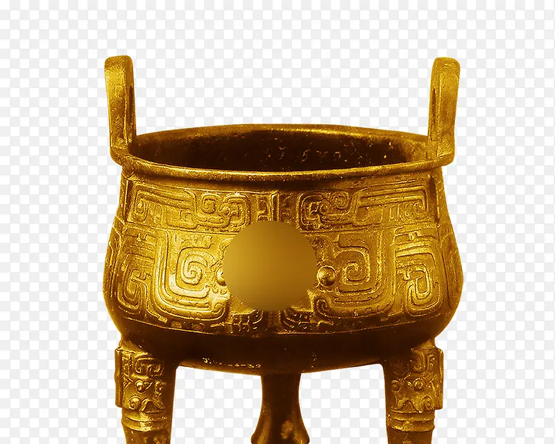 金色古铜鼎装饰素材