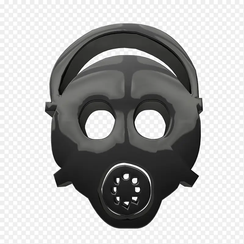 黑色防毒面具