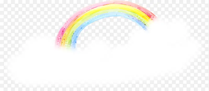 手绘小清新唯美彩虹装饰图案