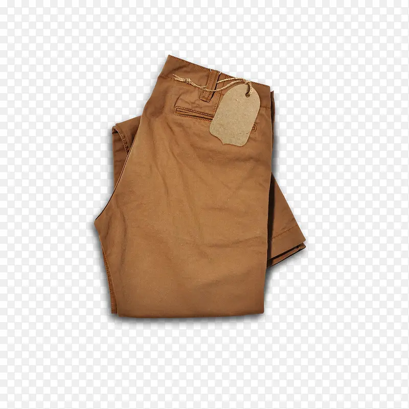 咖啡色标牌裤子