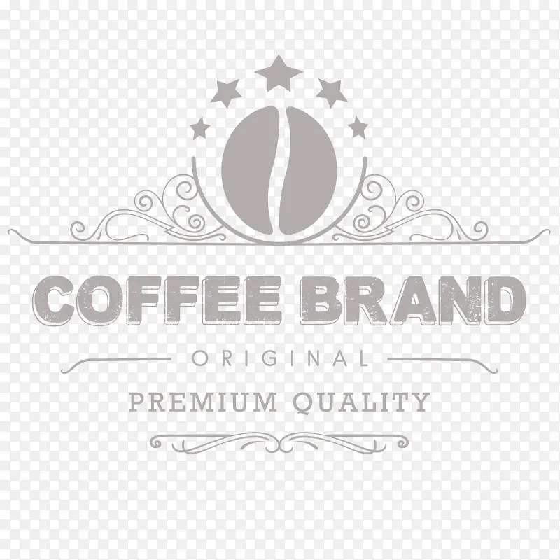 灰色咖啡豆logo