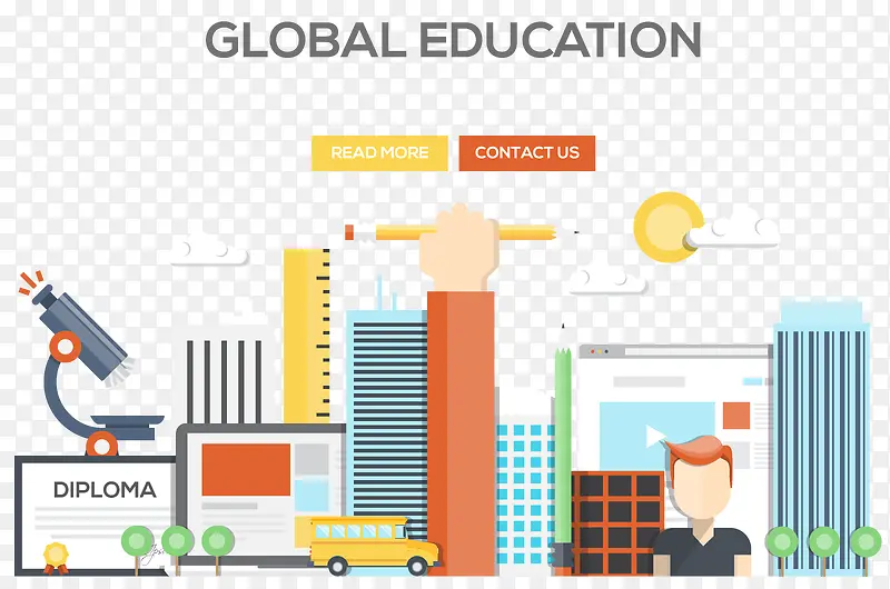 全球教育矢量素材