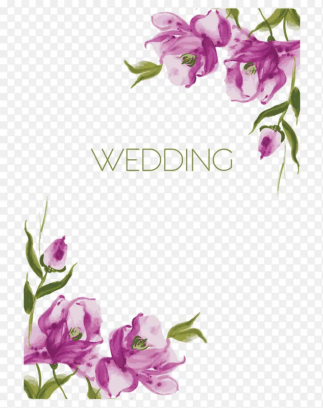 婚礼邀请函花朵装饰