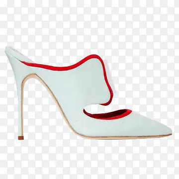 马诺洛品牌女鞋白色高跟鞋