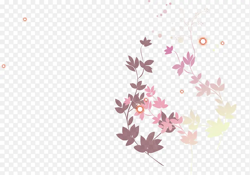 粉色枫叶中秋背景
