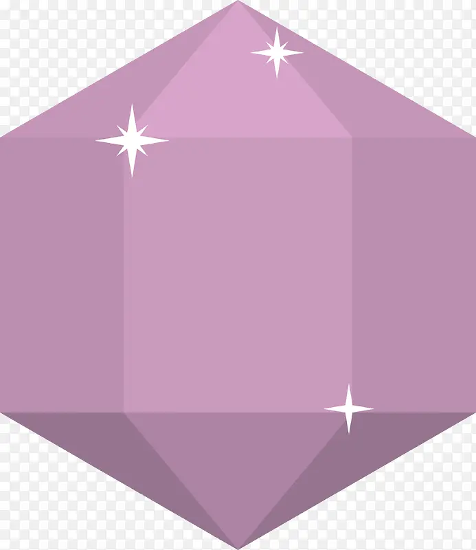 紫色矢量卡通宝石素材图