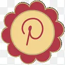 花瓣社交媒体PNG网页图标素材p