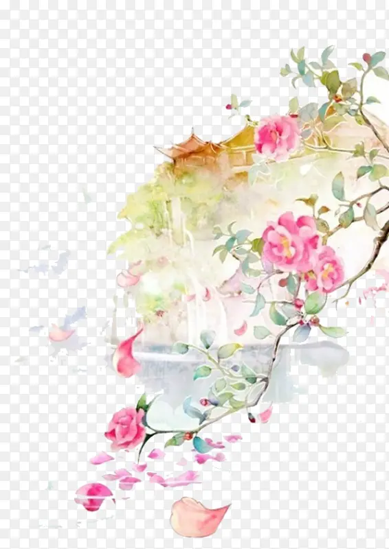唯美古风插画PNG图片素材下载_图片编号8012840-PNG素材网