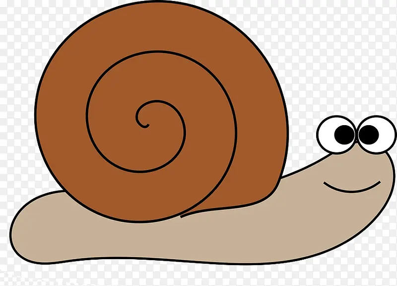 可爱的卡通小蜗牛