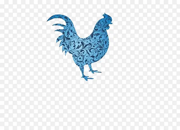蓝色花纹鸡