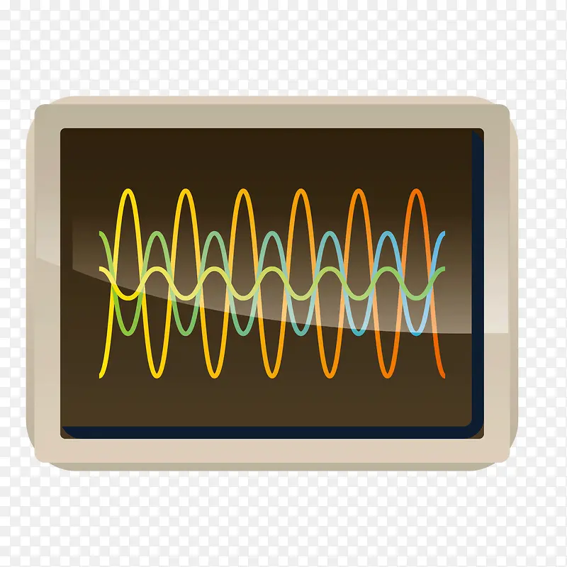 矢量声音波纹三色规律波动
