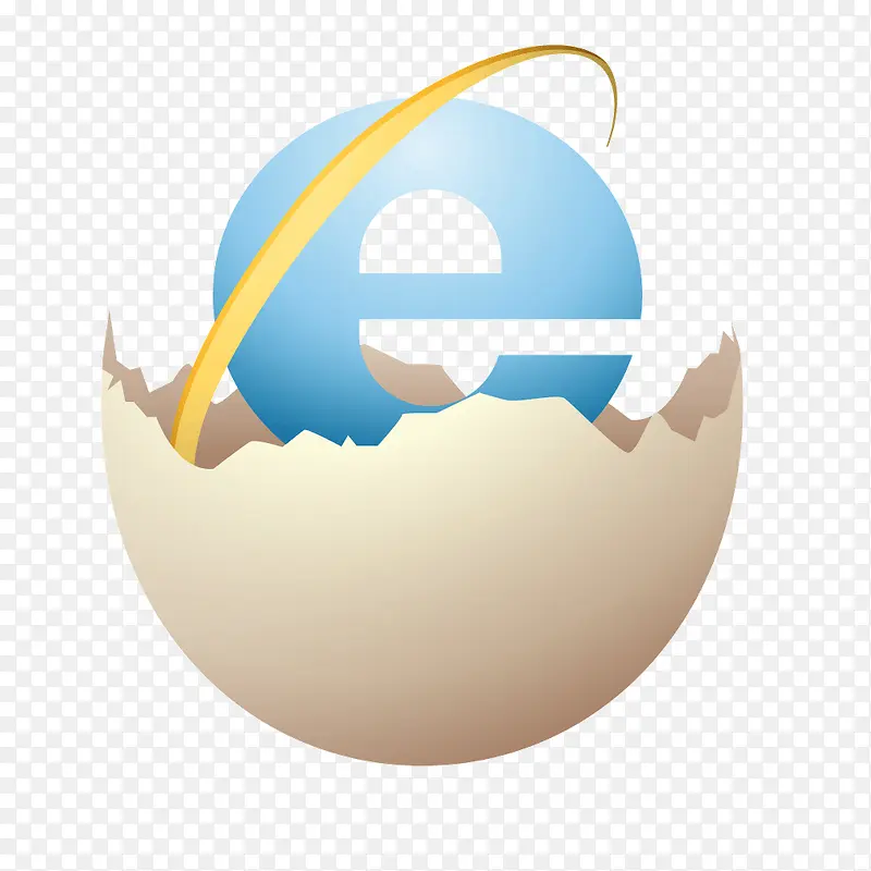蓝色网络浏览器蛋壳