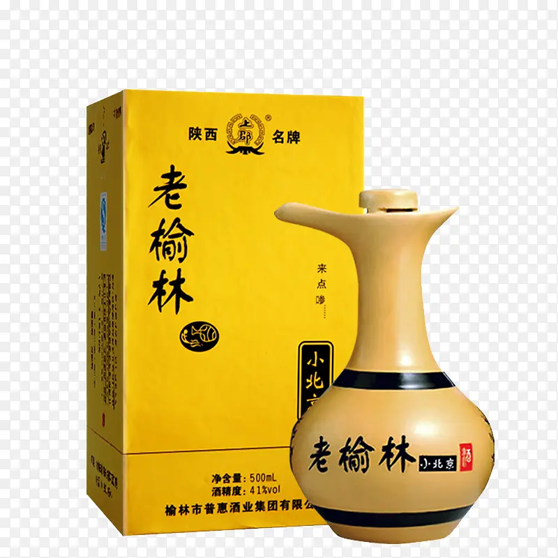 老榆林酒41度硬黄盒小北京浓香
