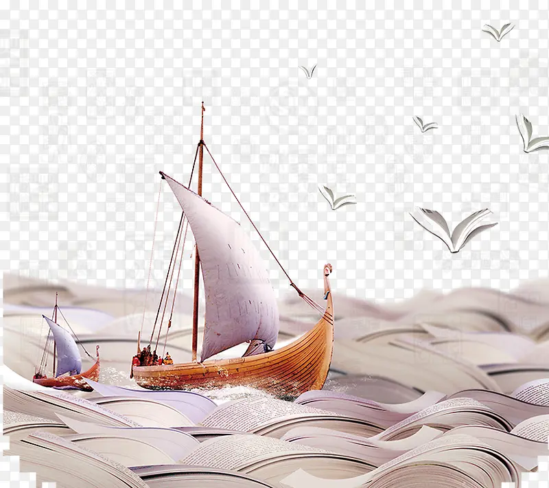 中国风船帆装饰图案