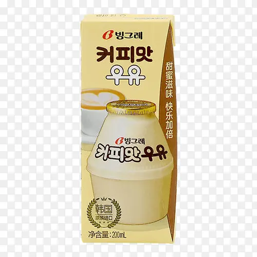 单瓶宾格瑞咖啡味牛奶饮料韩国进