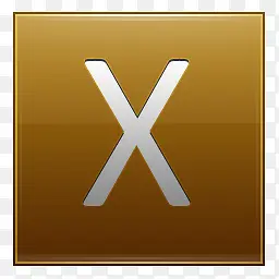 字母X黄金图标