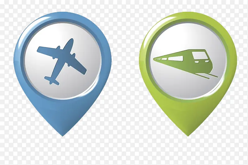 飞机和地铁定位标志