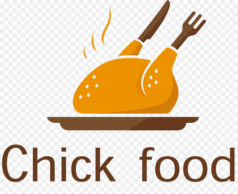 鸡腿中式餐饮logo