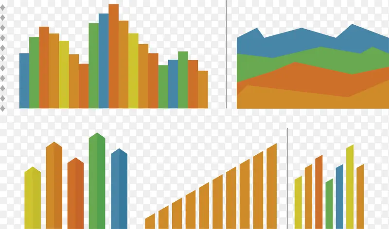 彩色数据图表组合