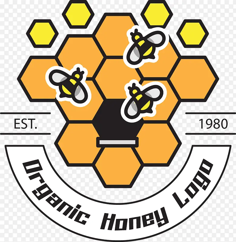 蜜蜂蜂蜜扁平化精美图标