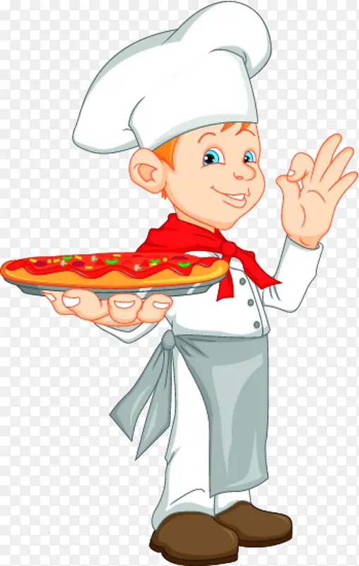 端着披萨的小厨师