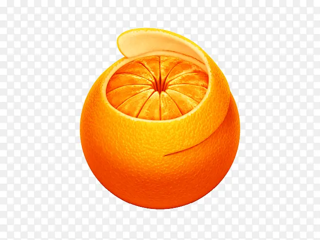 剥皮的橙子