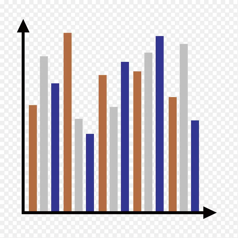 矢量条形柱状图坐标轴